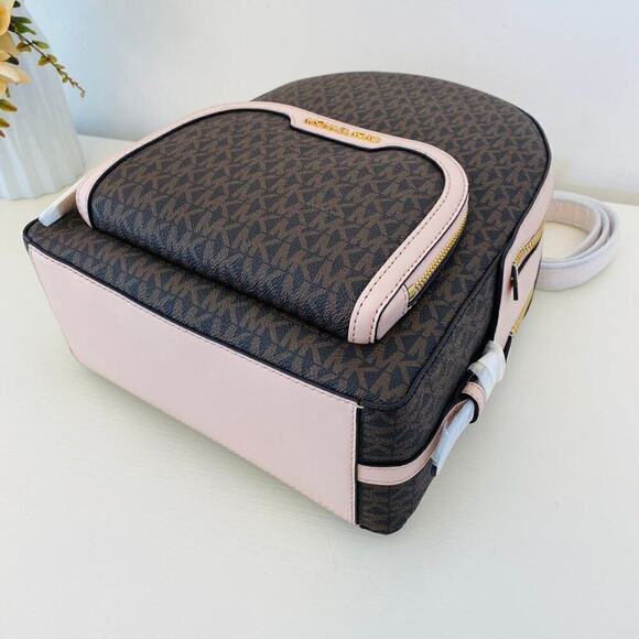 NWT Michael Kors Jaycee Medium Zip Pocket Backpack powder blush - Picture 7 of 10